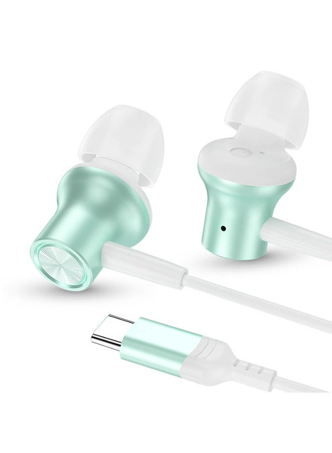 سماعات أذن سلكية من النوع C لتغيير الصوت، سماعات كاريوكي داخل الأذن مزودة ببطاقة صوت وأزرار للتحكم في مستوى الصوت لتأثيرات مزاجية متعددة، مناسبة للبث المباشر وتسجيل الغناء، جودة صوت ستيريو ثلاثية الأبعاد عالية الدقة، موسيقى ألعاب، خاصية إلغاء الضوضاء النشطة للأصوات - Image 2